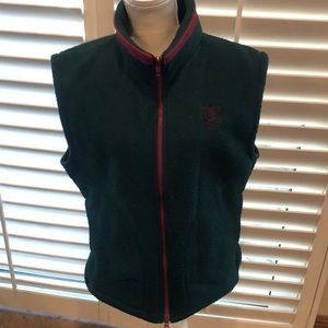 Warm and  cozy vest.  Zipper front closure with two pockets